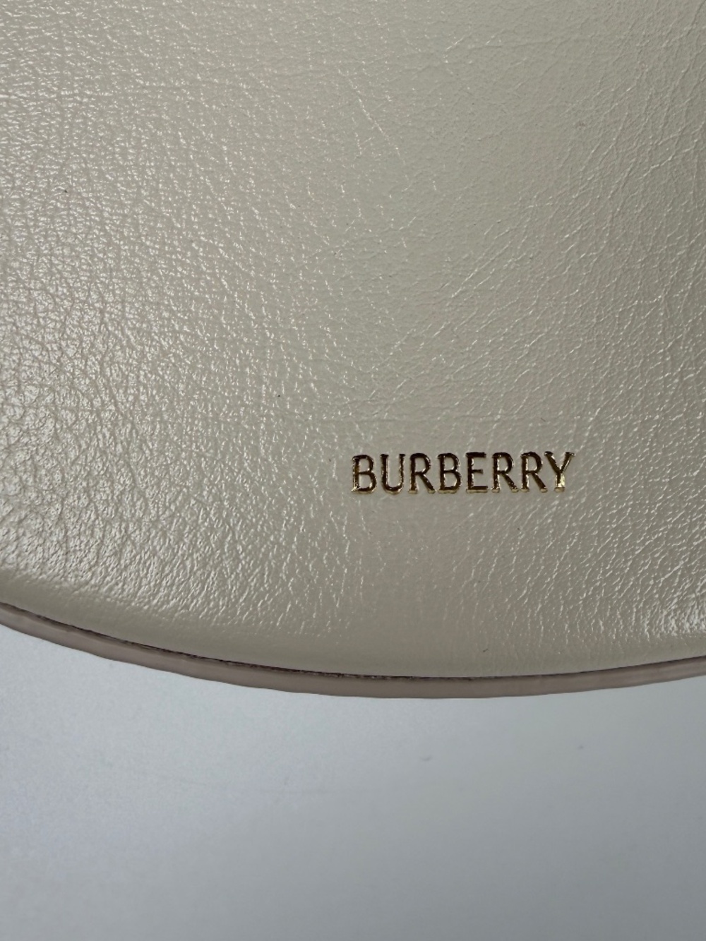 Burberry Bridle 2026 Leather Saddle Style Soap Cream Clutch Bag New - Picture 10 of 12